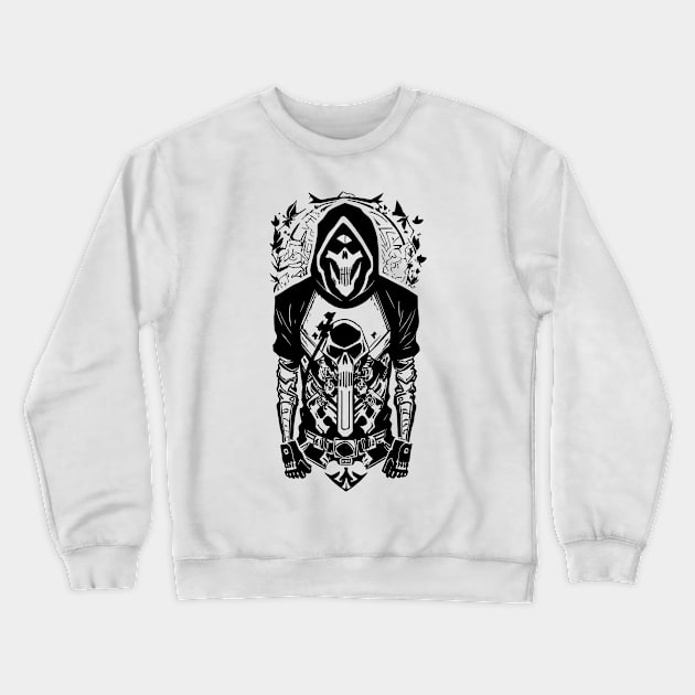 Skeleton punisher Crewneck Sweatshirt by JackDraws88